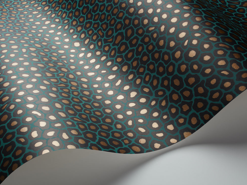 Cole & Son Ardmore Collection Senzo Spot Wallpaper - Petrol - 6033