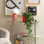 Stripy Table Lamp in Orange