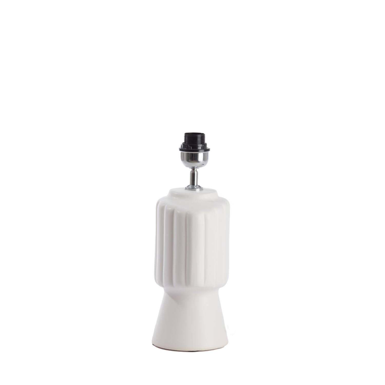 Ribbed Table Lamp in White