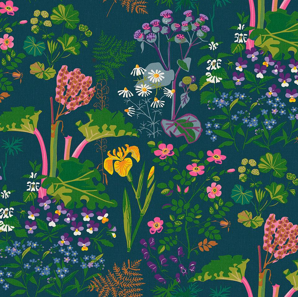 Rabarber Wallpaper Silhouette Lampshade