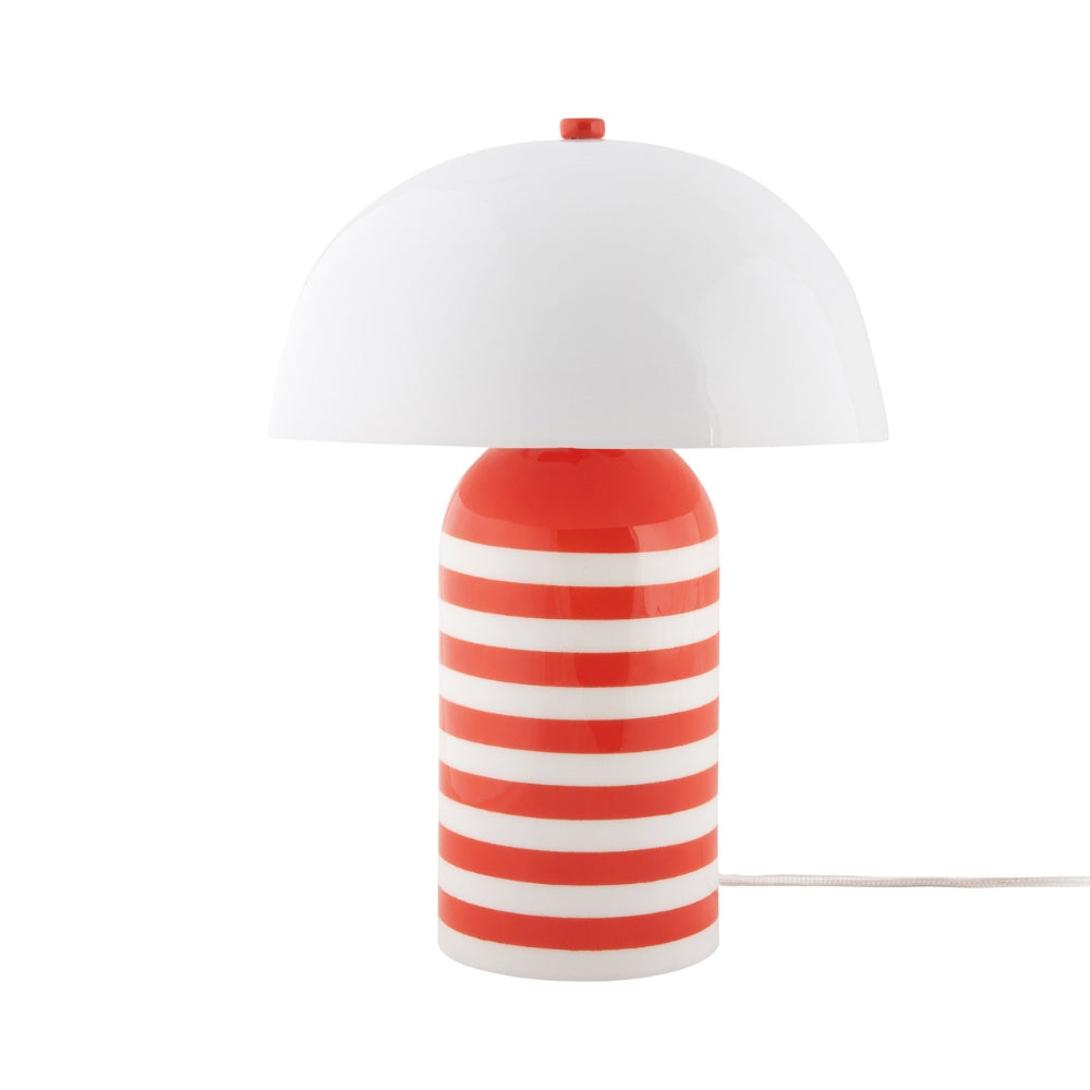 Stripy Table Lamp in Orange