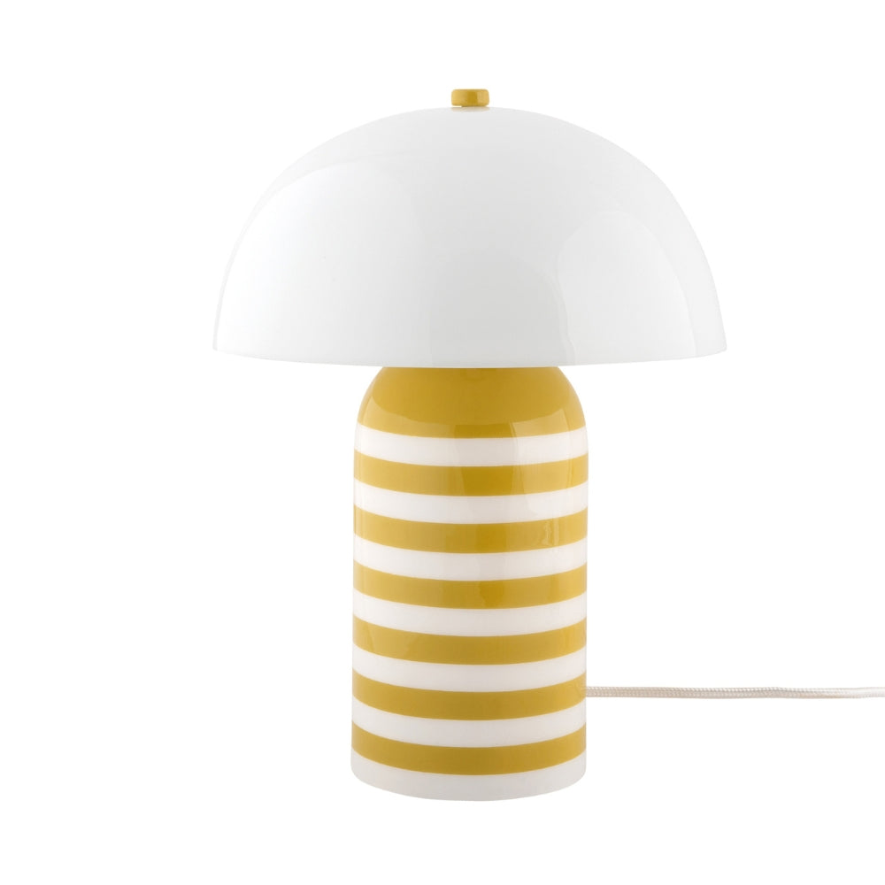 Stripy Table Lamp in Yellow