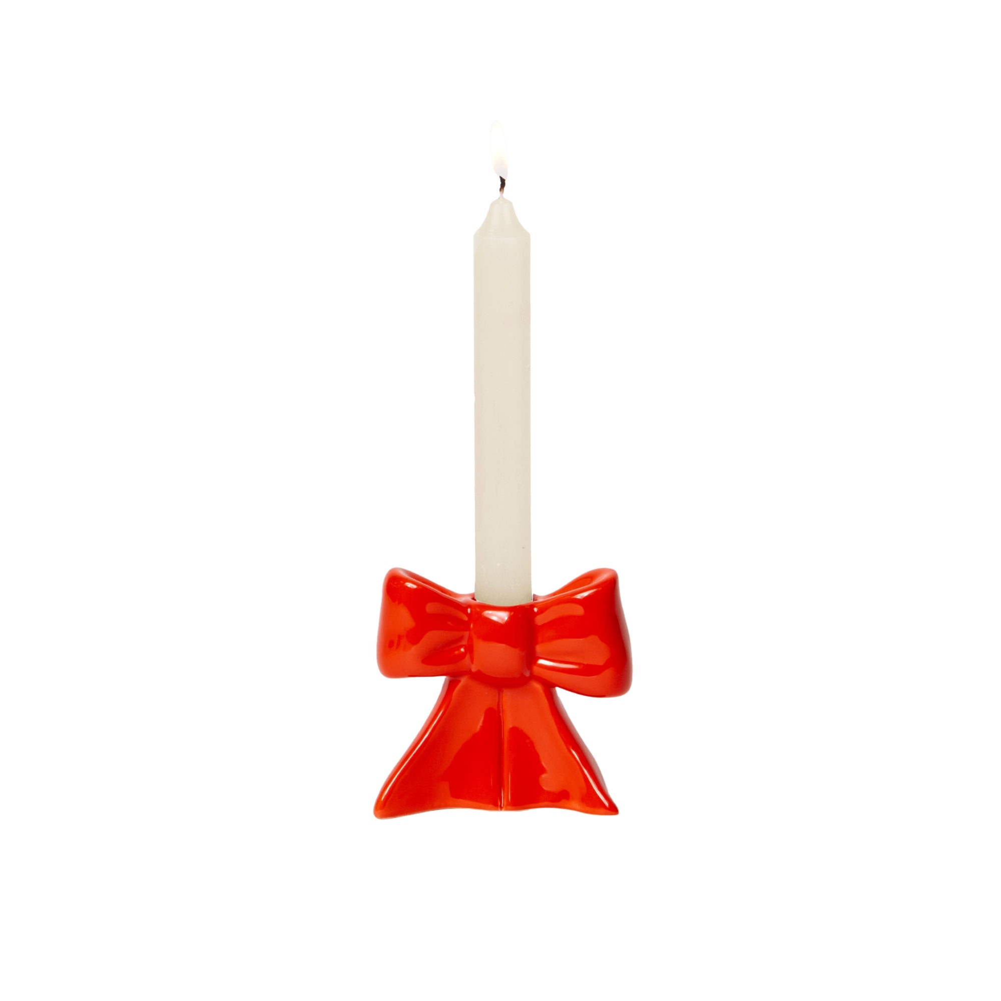 Red Bow Candle Holder