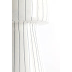 White Organic Striped Side Table Medium