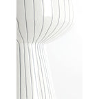 White Organic Striped Side Table Large