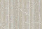 Cole & Son New Contemporary: The Woods Wallpaper White on Old Olive 69/12149