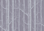 Cole & Son New Contemporary: The Woods Wallpaper White on Lilac Grey 69/12151