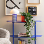 Stripy Table Lamp in Cobalt Blue