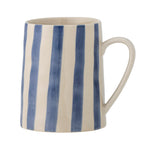 Striped Stoneware Mug in Cornflower