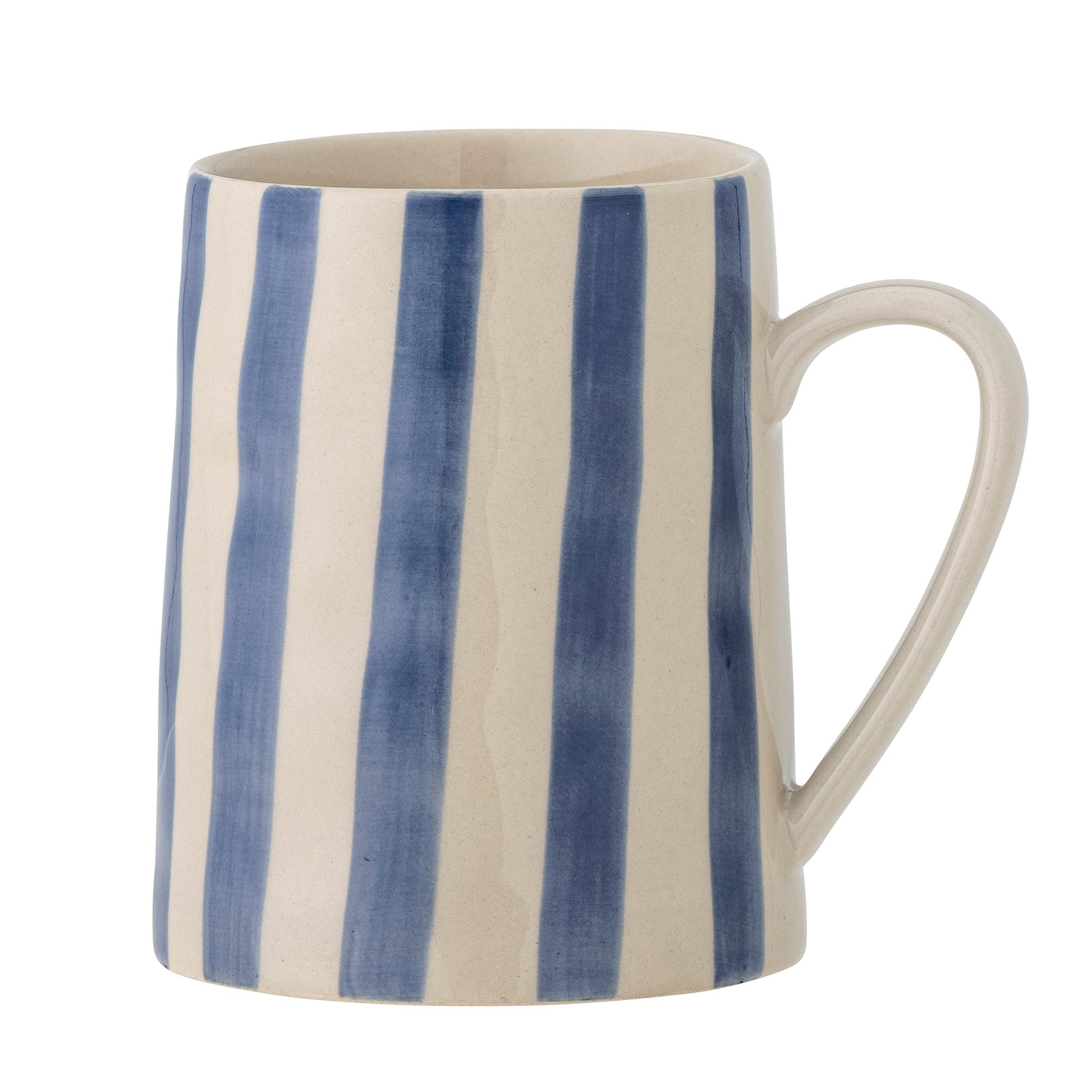 Striped Stoneware Mug in Cornflower