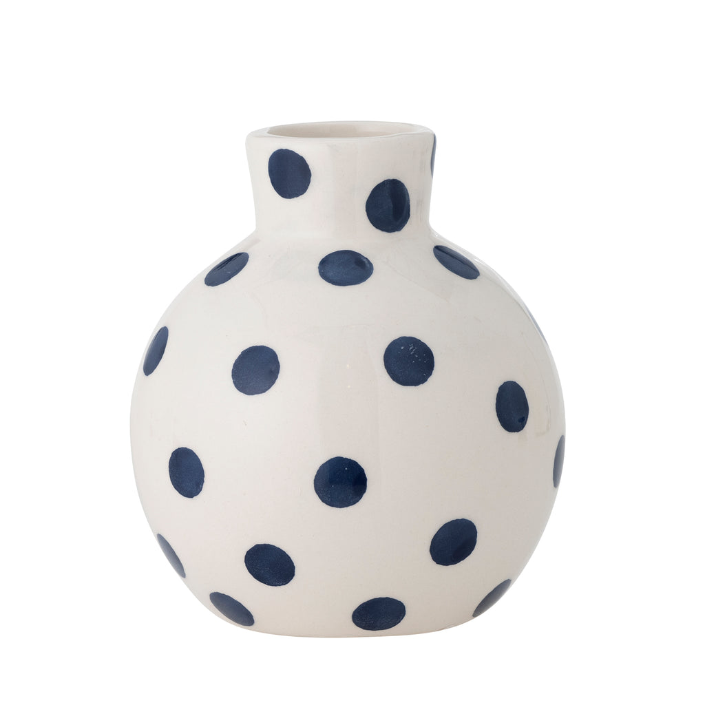 Blue Polka Dot Bud Vase