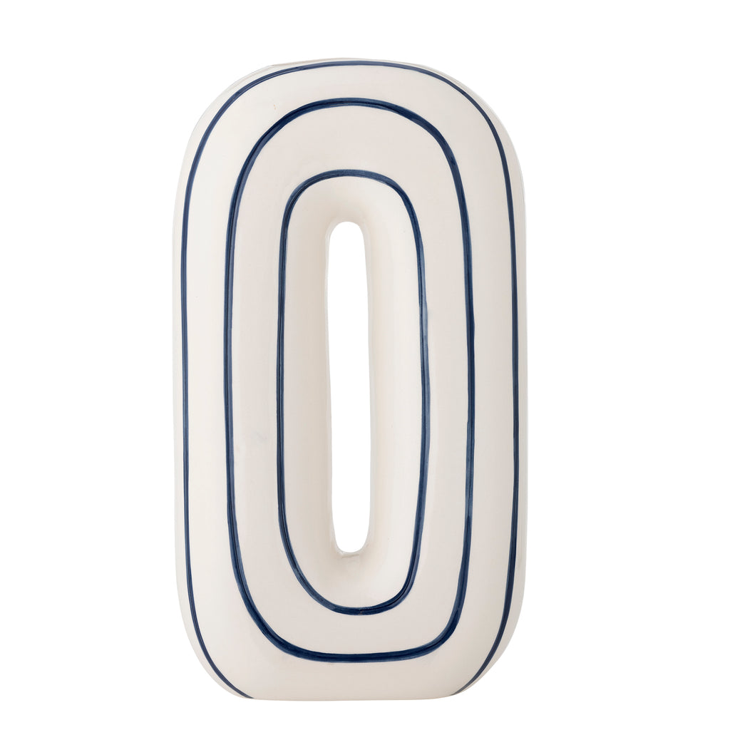 Blue Circles Statement Vase