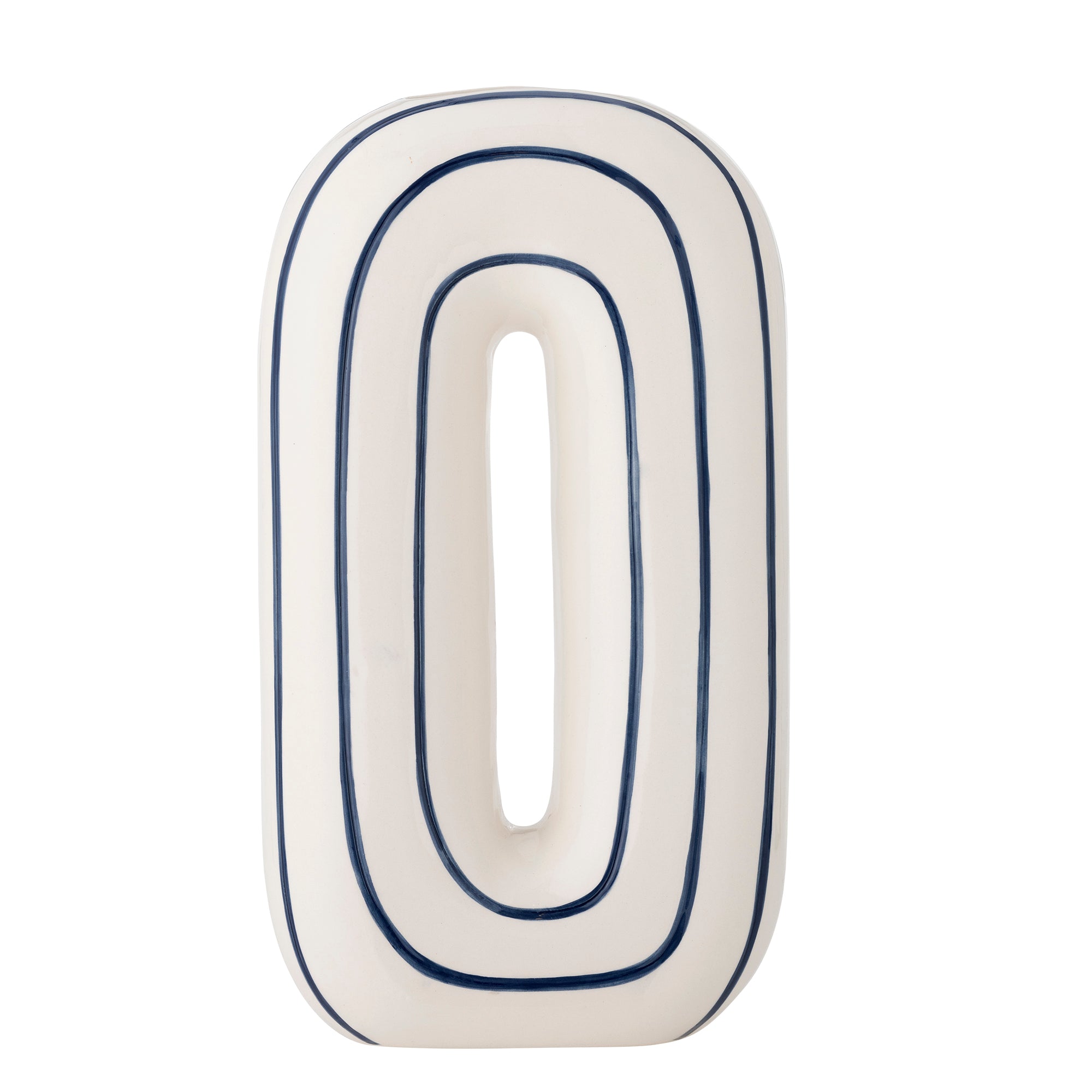 Blue Circles Statement Vase