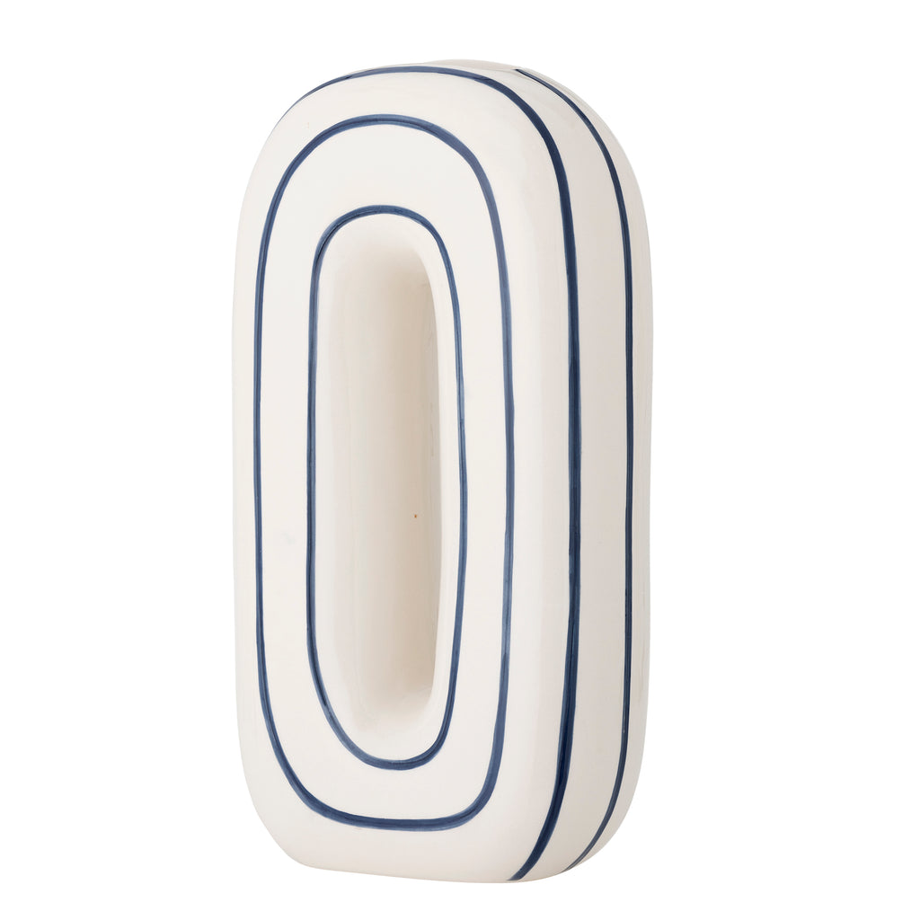Blue Circles Statement Vase