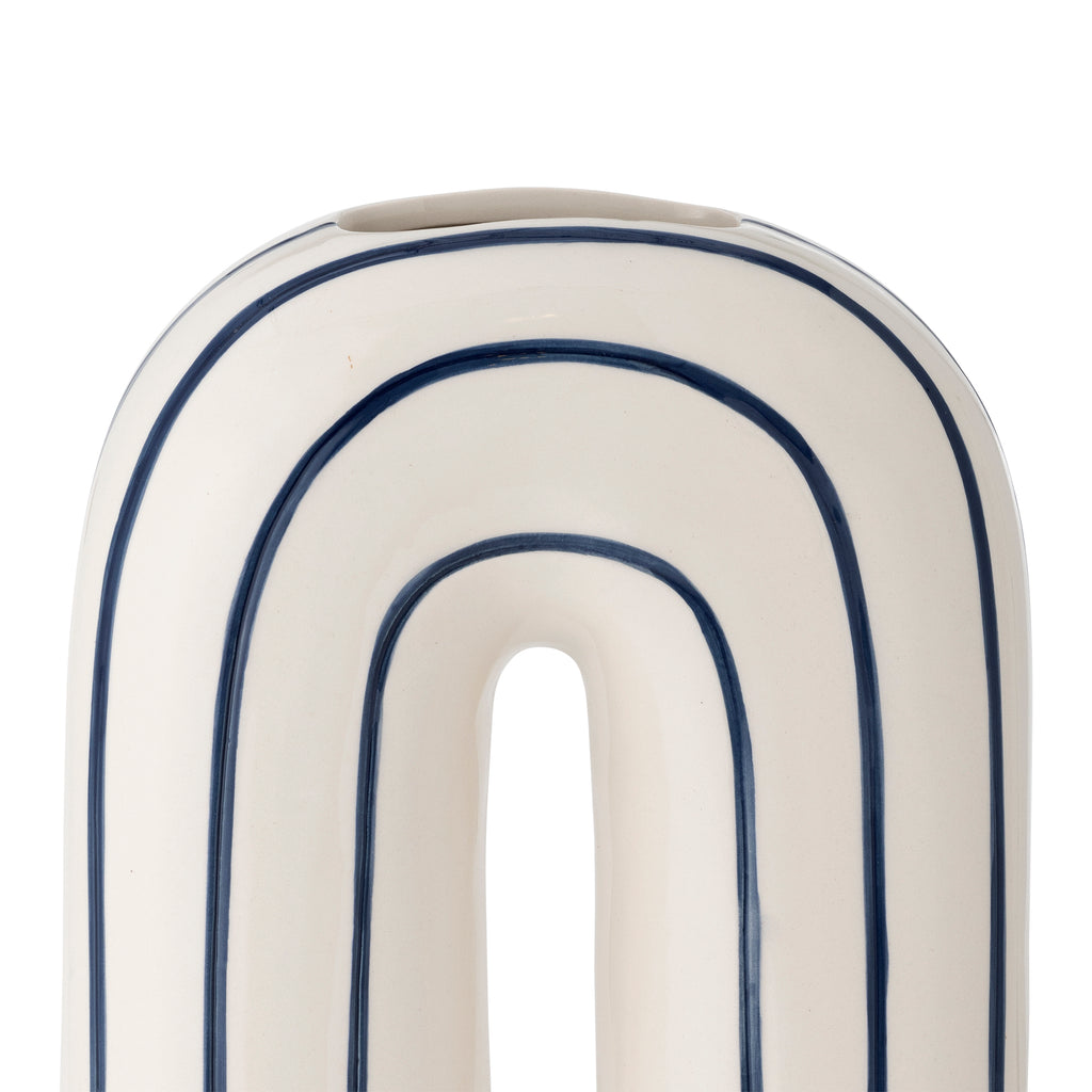 Blue Circles Statement Vase