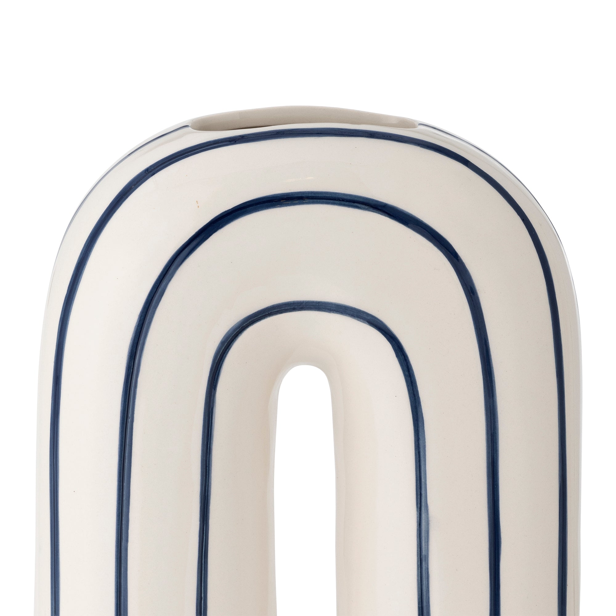 Blue Circles Statement Vase