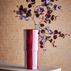 Ruby & Rose Striped Stoneware Vase