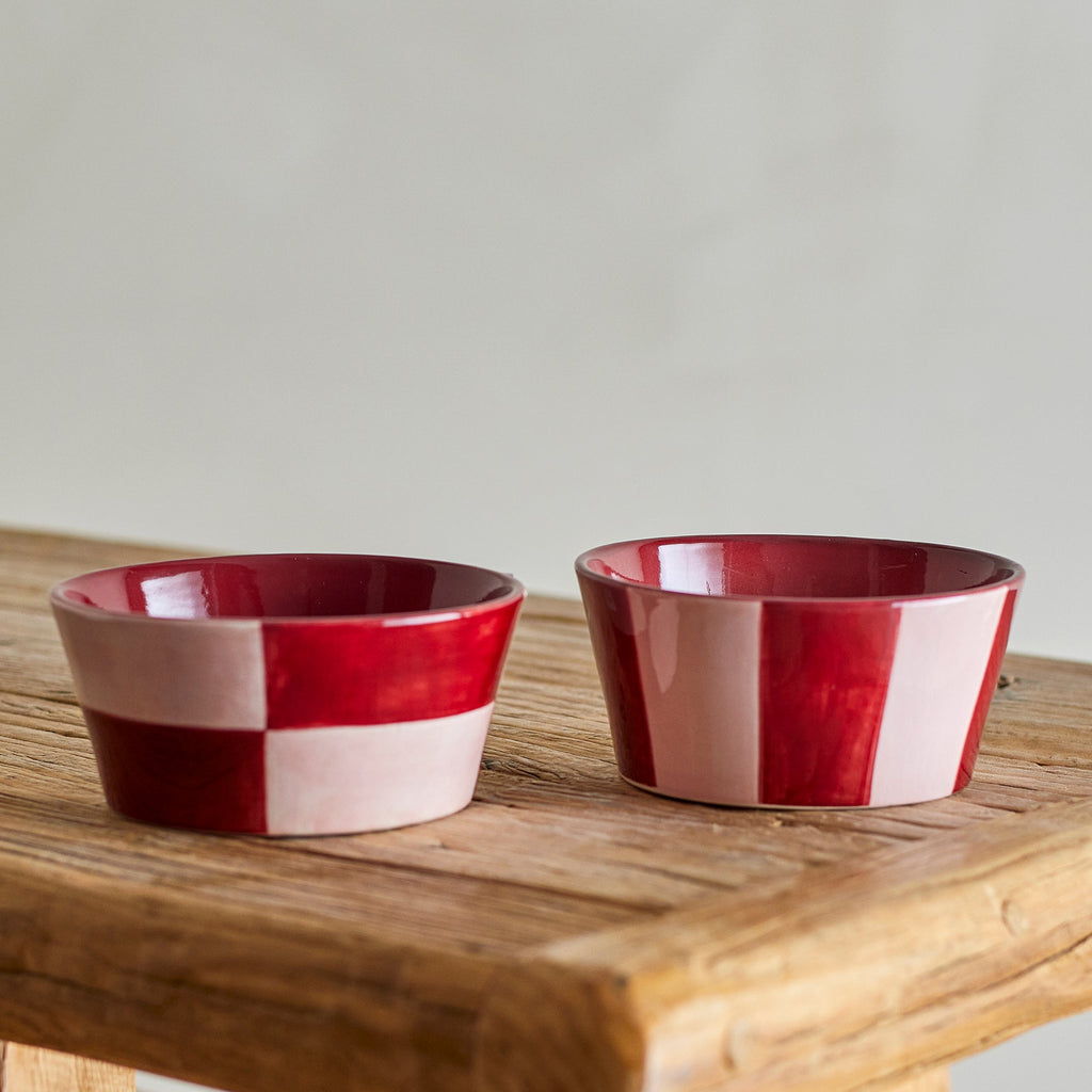 Ruby & Rose Bowls - Checks or Stripes