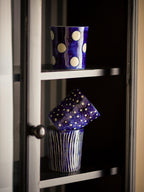 Cobalt Patterned Stoneware Cups - 3 Designs to Choose From