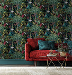 Flight of the Cranes Wallpaper - Charcoal