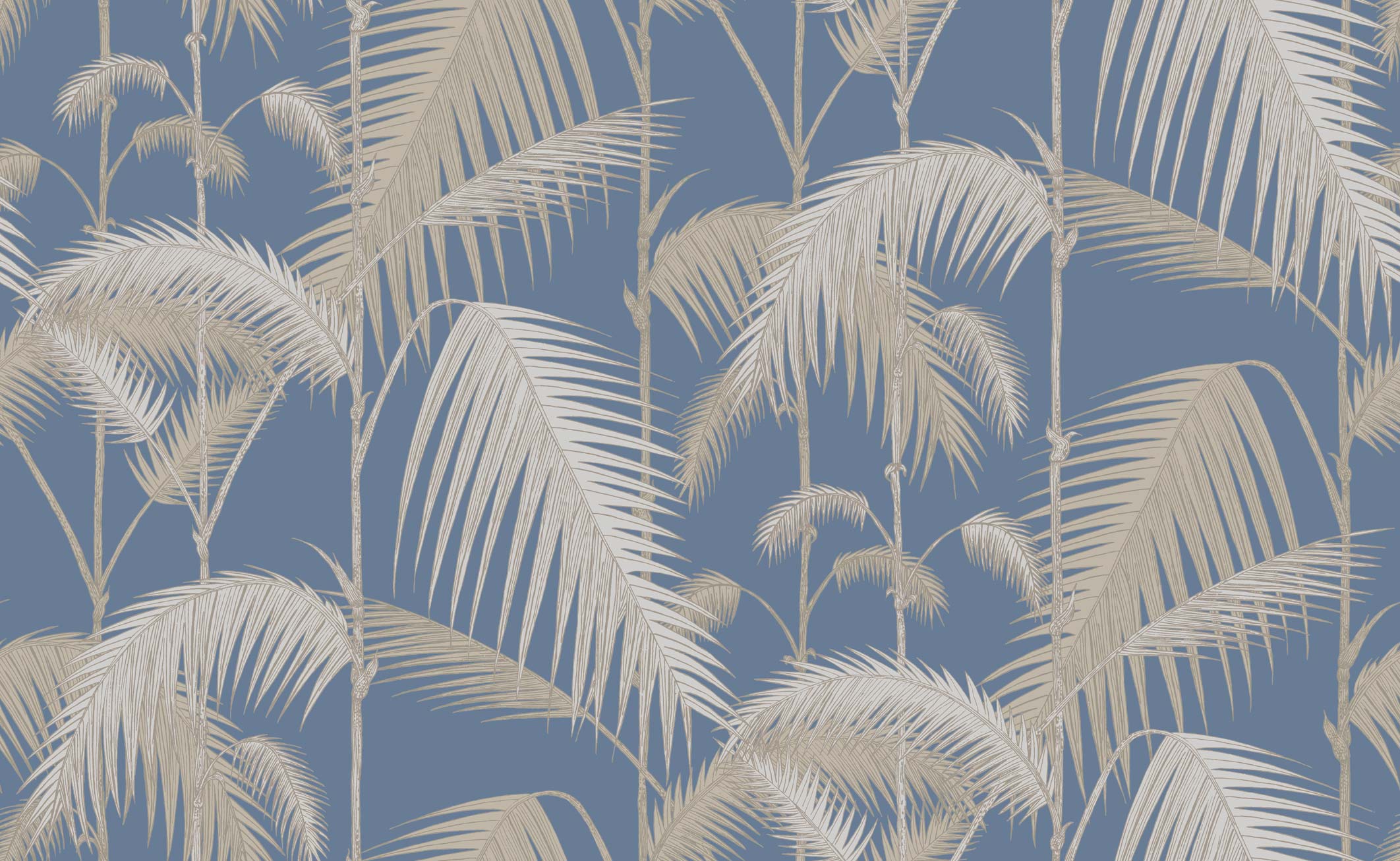 Cole & Son Palm Jungle wallpaper in Blue 95/1006