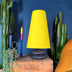 Banana Yellow Cotton Oversized Cone Lampshades