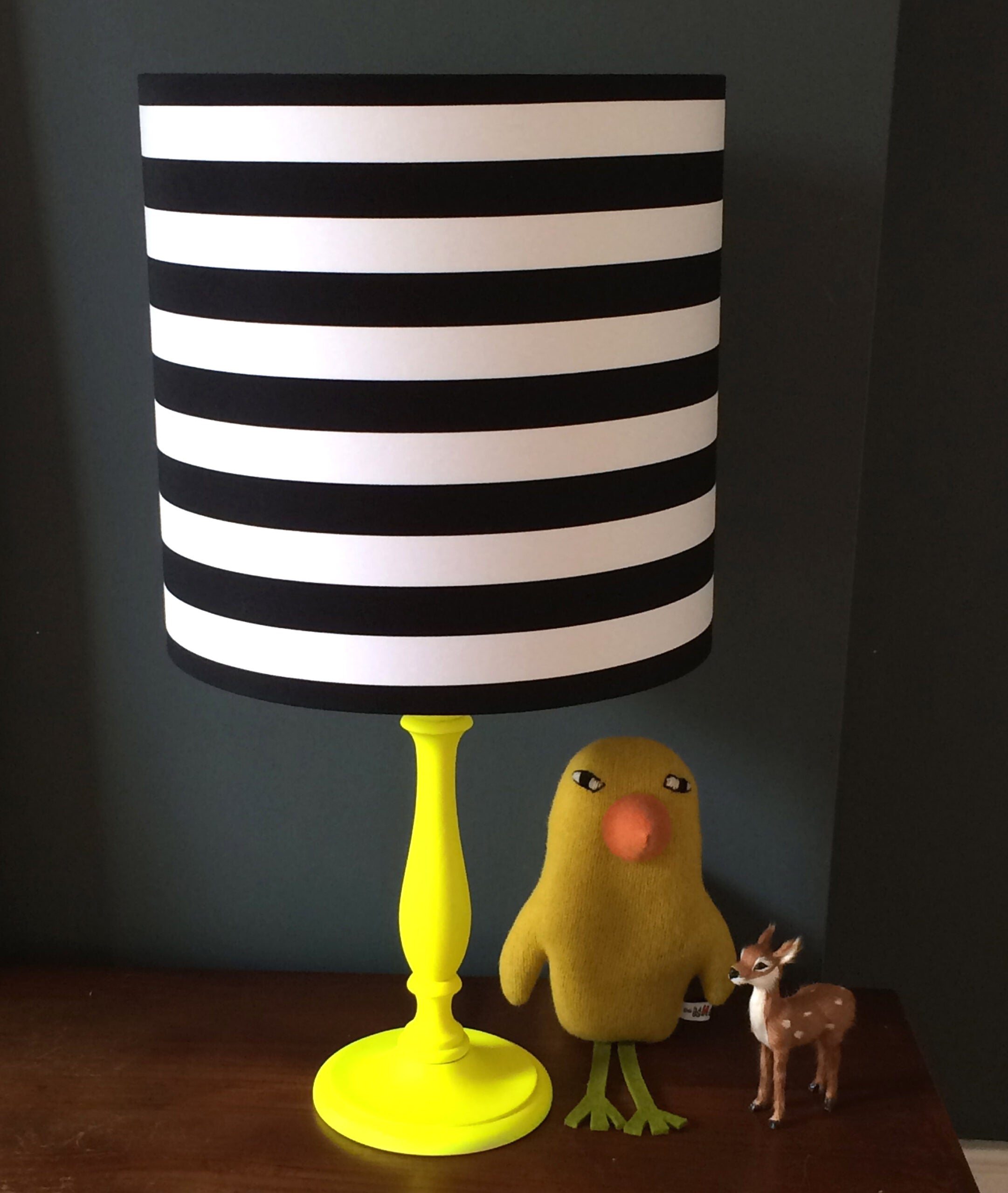 Circus stripe monochrome lampshade
