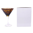 Leopard Print Martini Glass