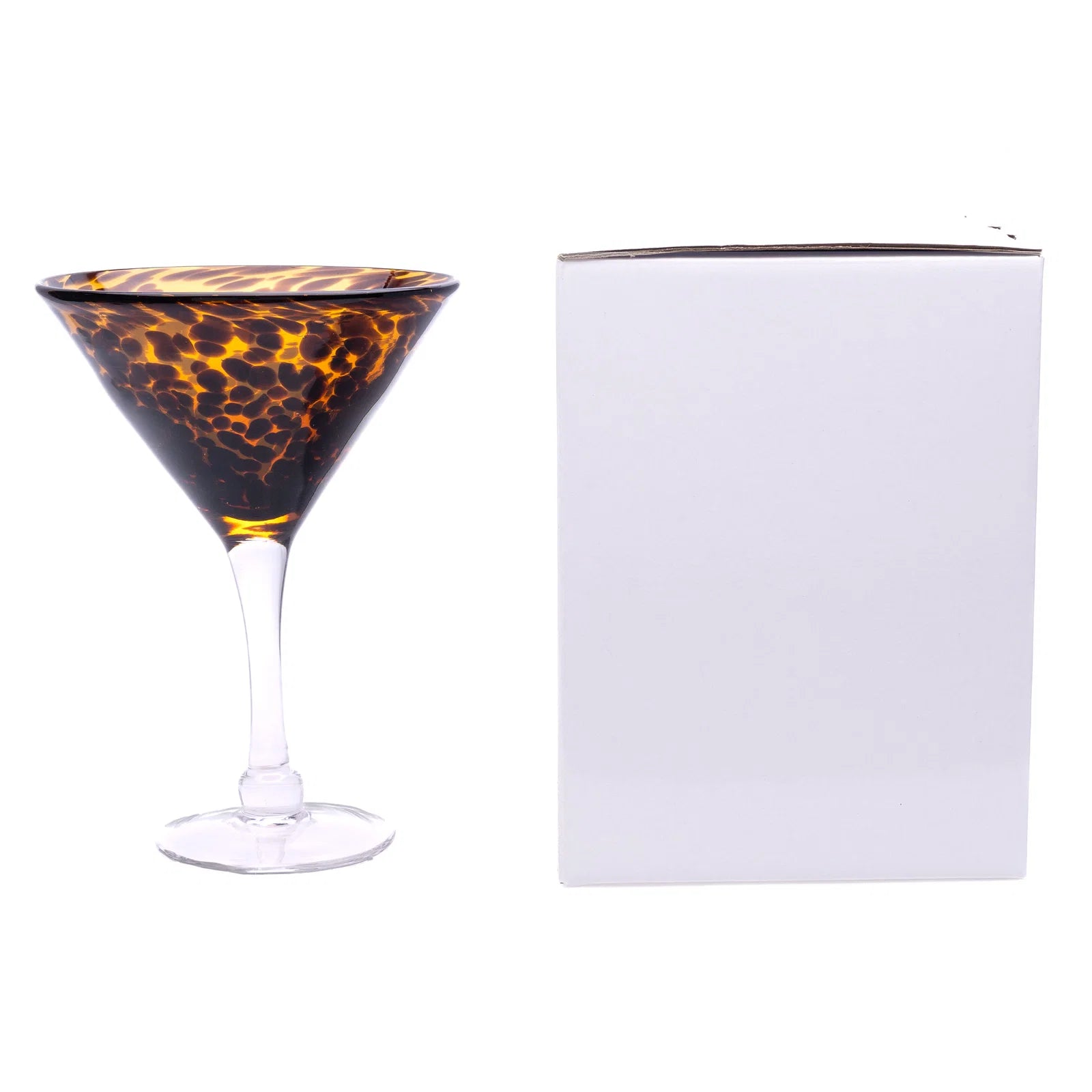 Leopard Print Martini Glass