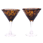 Leopard Print Martini Glass