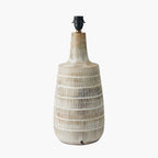 Distressed White Wash Wooden Table Lamp