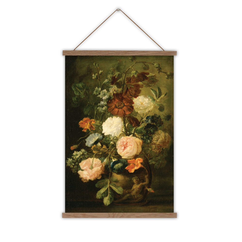 Vintage Dutch Flowers Wall Hanging