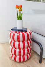 Candy Stripe Side Table
