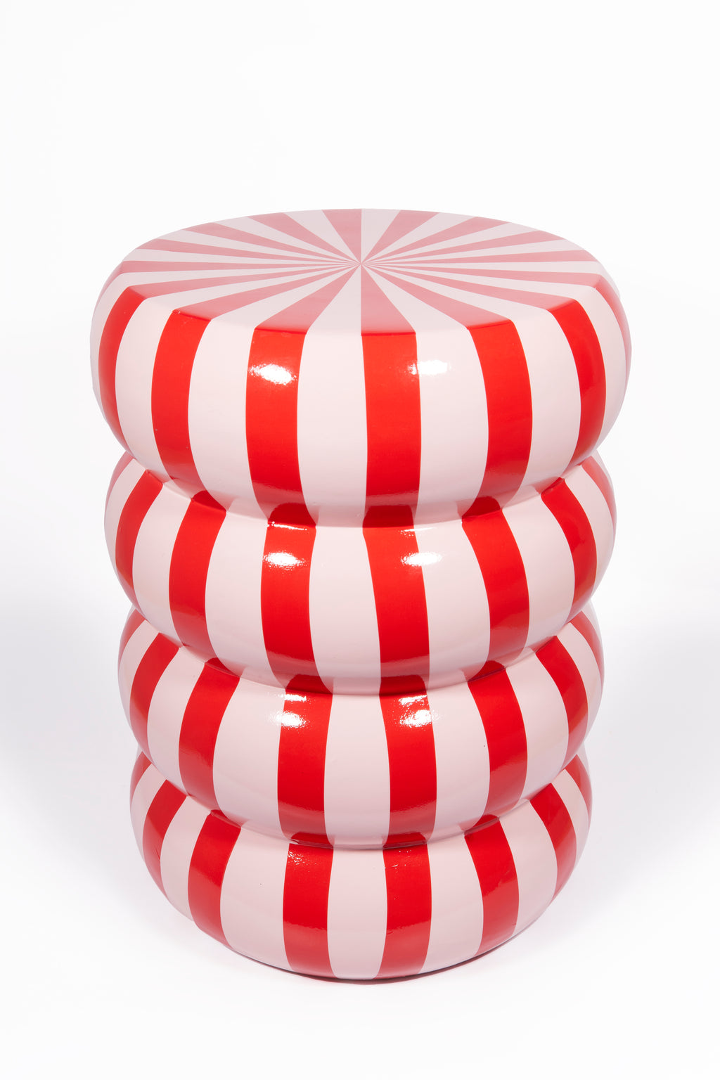 Candy Stripe Side Table