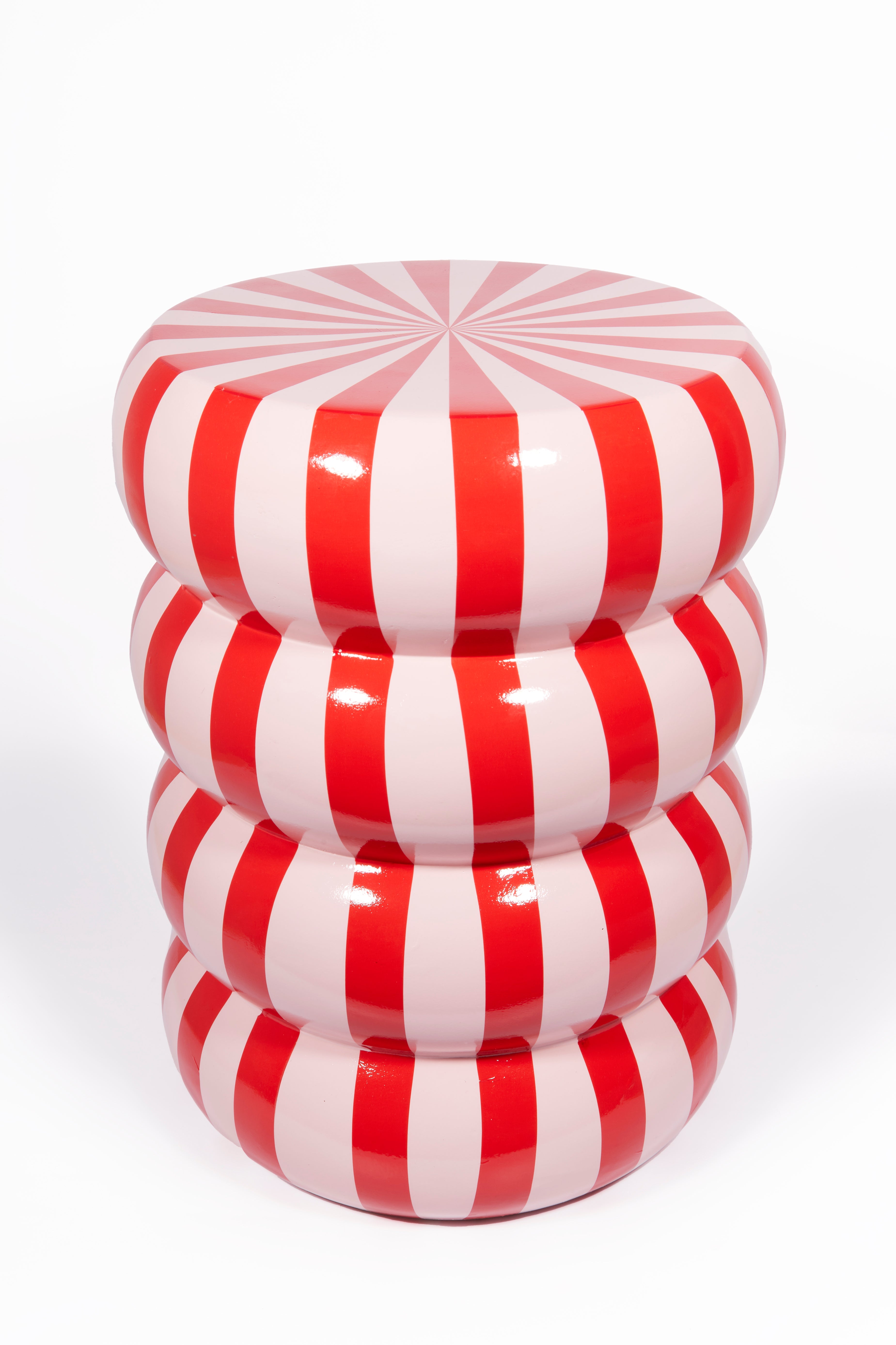 Candy Stripe Side Table