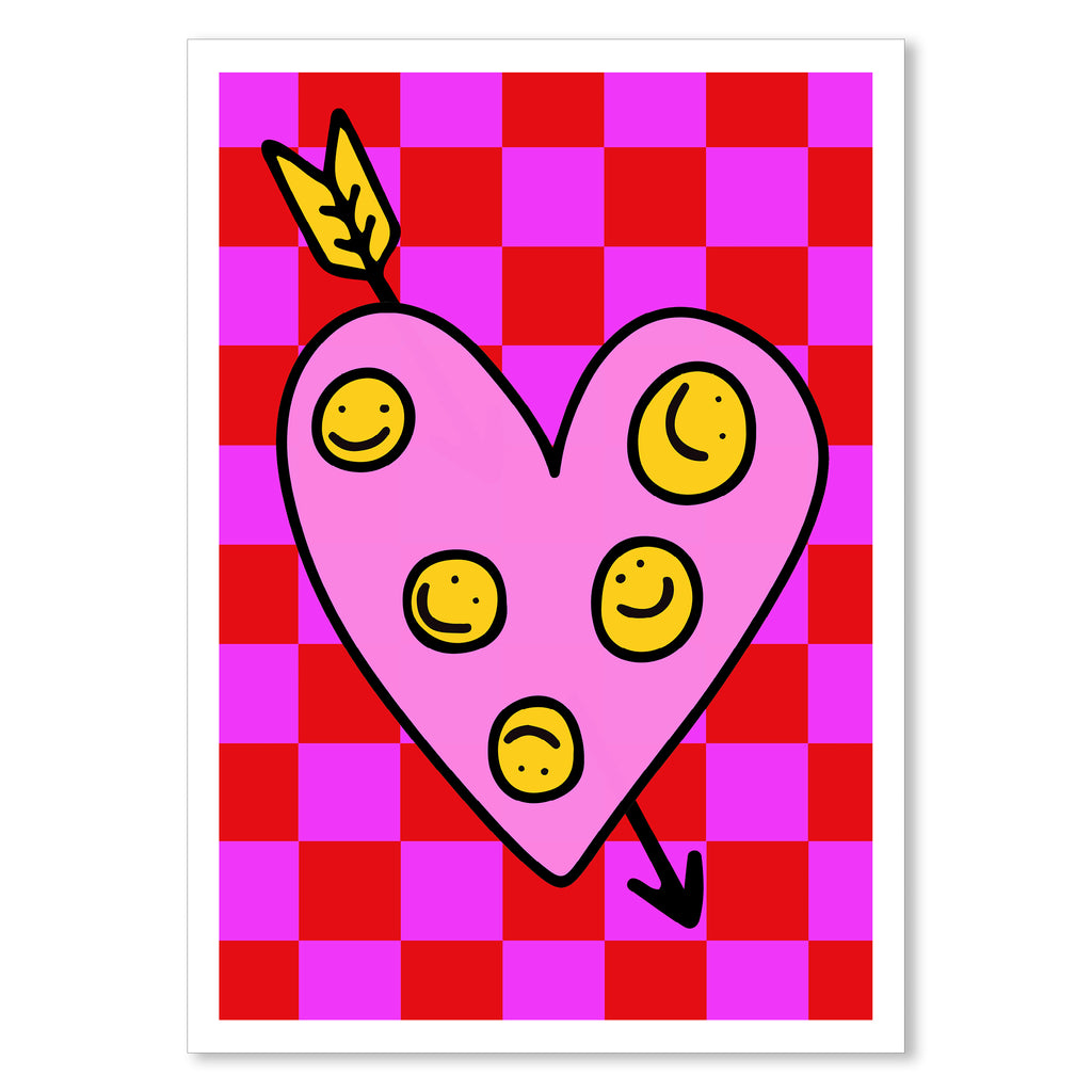 Heart Full of Smileys Typography Poster