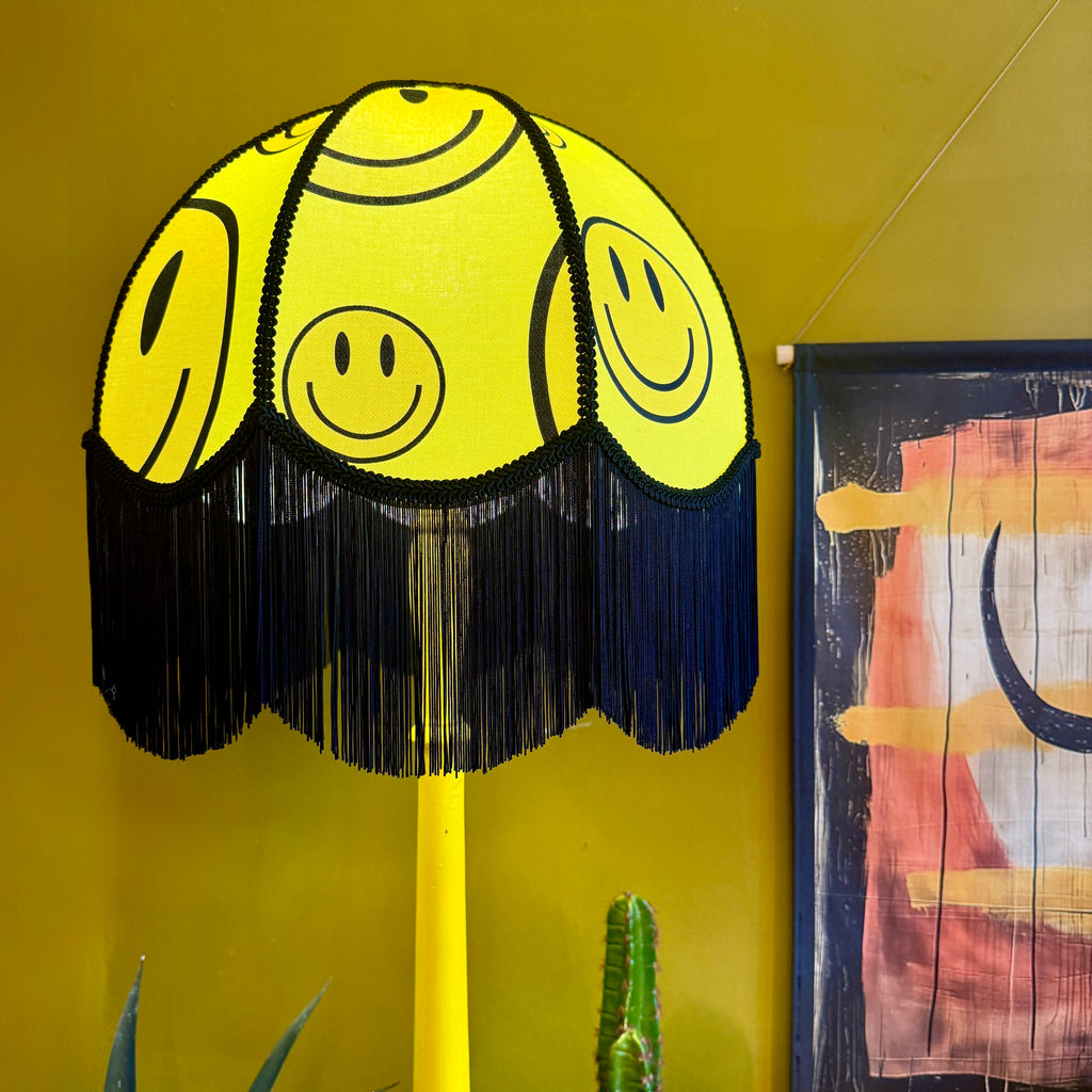 Yellow Acid Drops Smiley Face Vintage Dome Lampshades