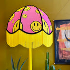 Pink Acid Drops Smiley Face Vintage Dome Lampshades