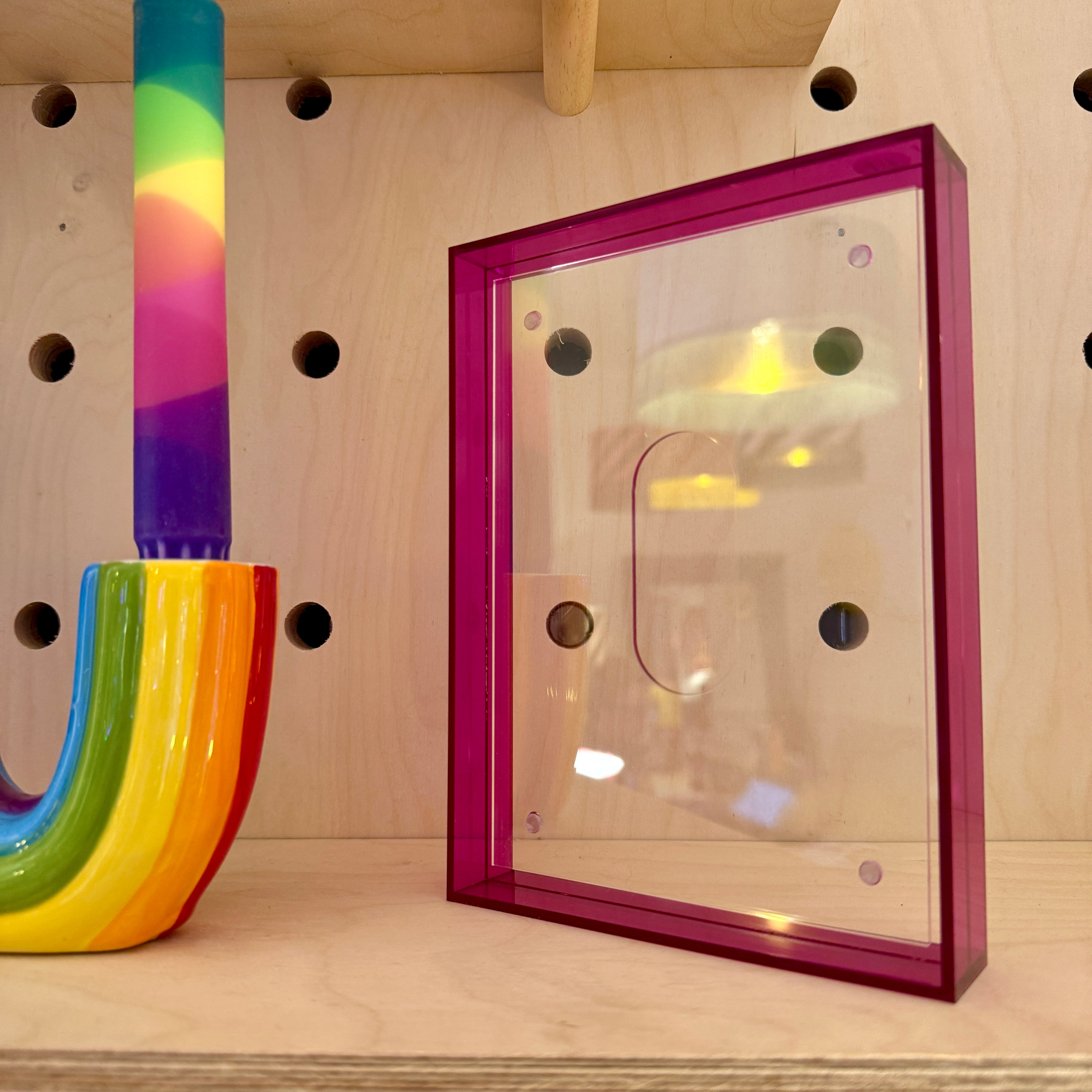 Medium Neon Acrylic Picture Frames - Two Colours To Choose