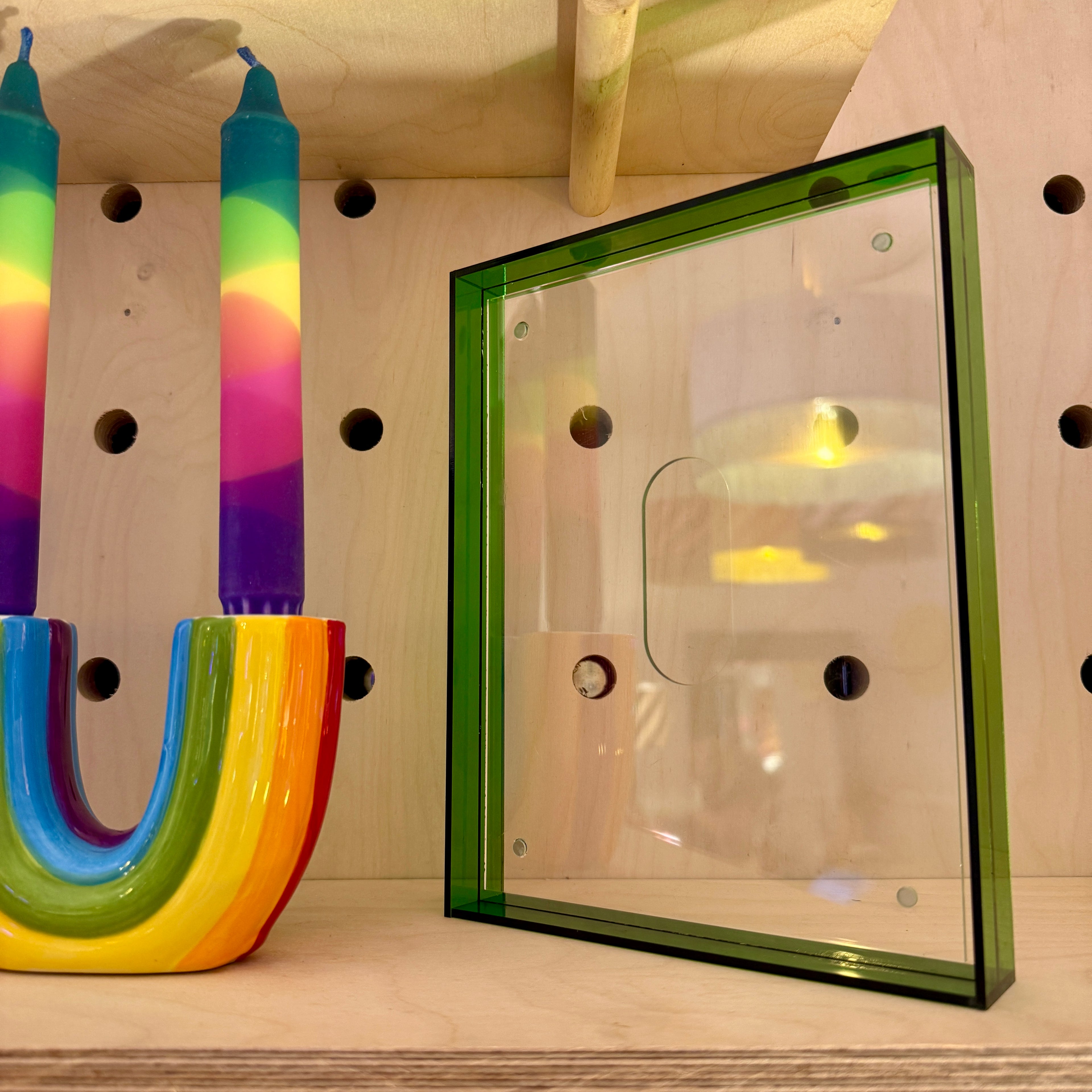 Large Neon Acrylic Photo Frame - Four Colours To Choose