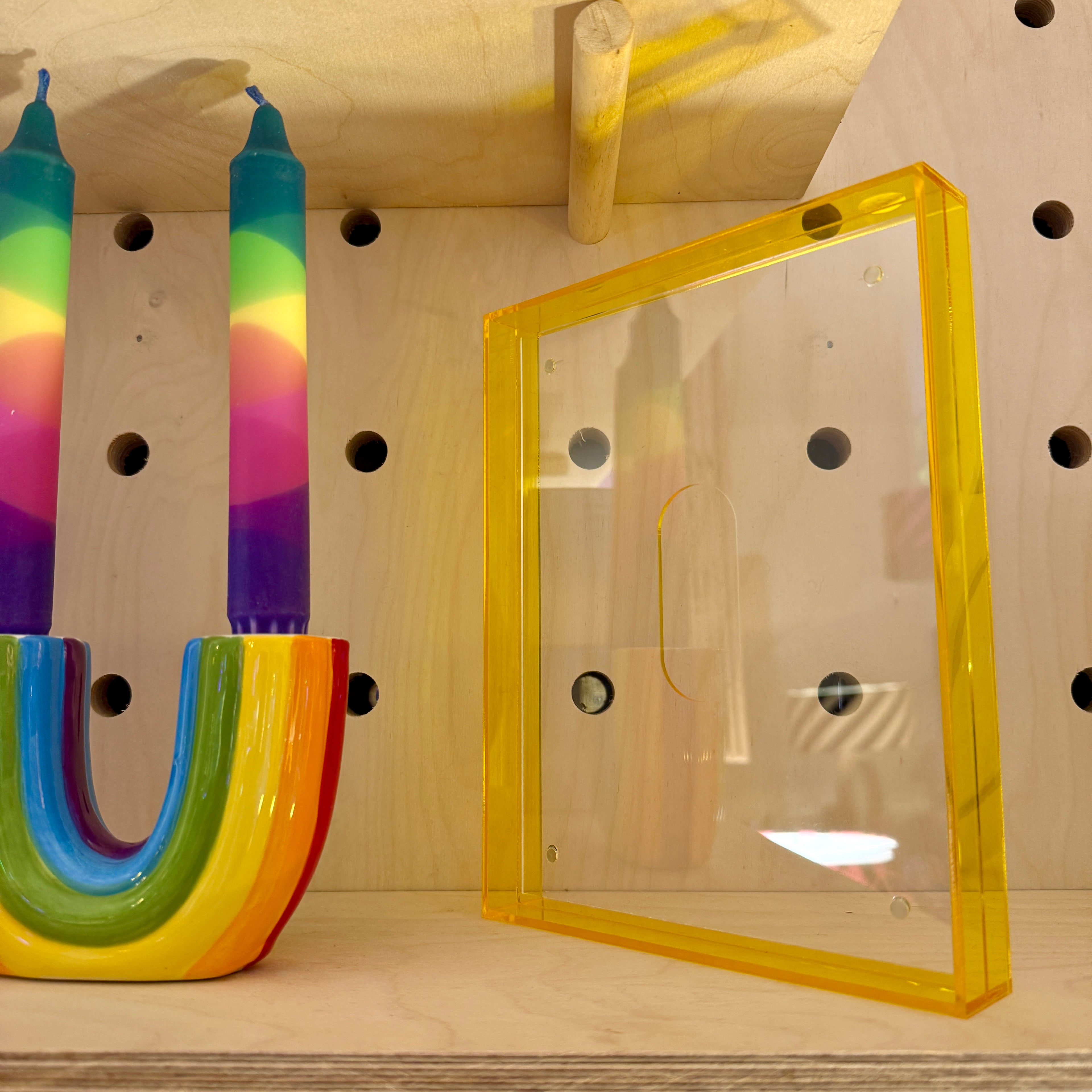 Large Neon Acrylic Photo Frame - Four Colours To Choose