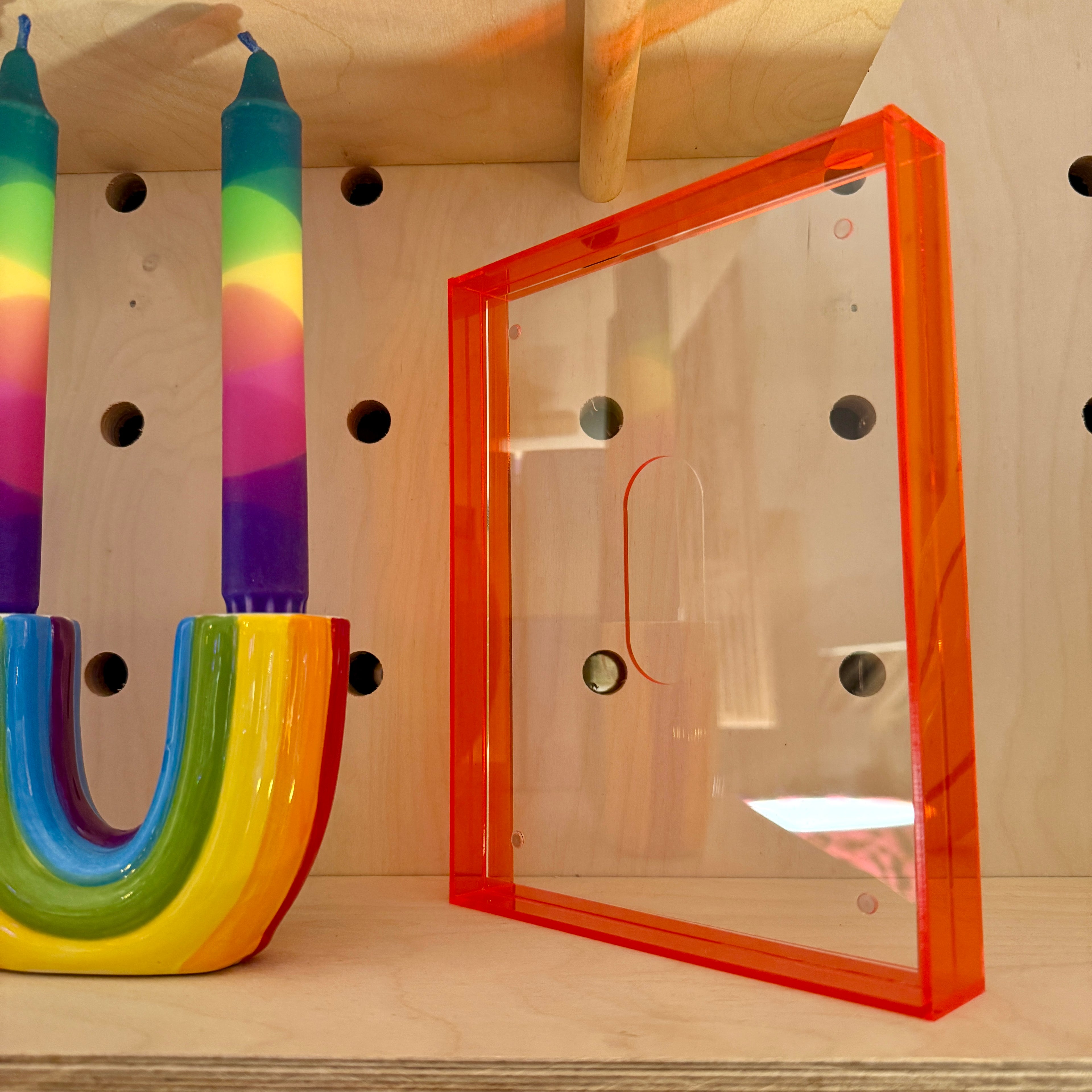 Large Neon Acrylic Photo Frame - Four Colours To Choose