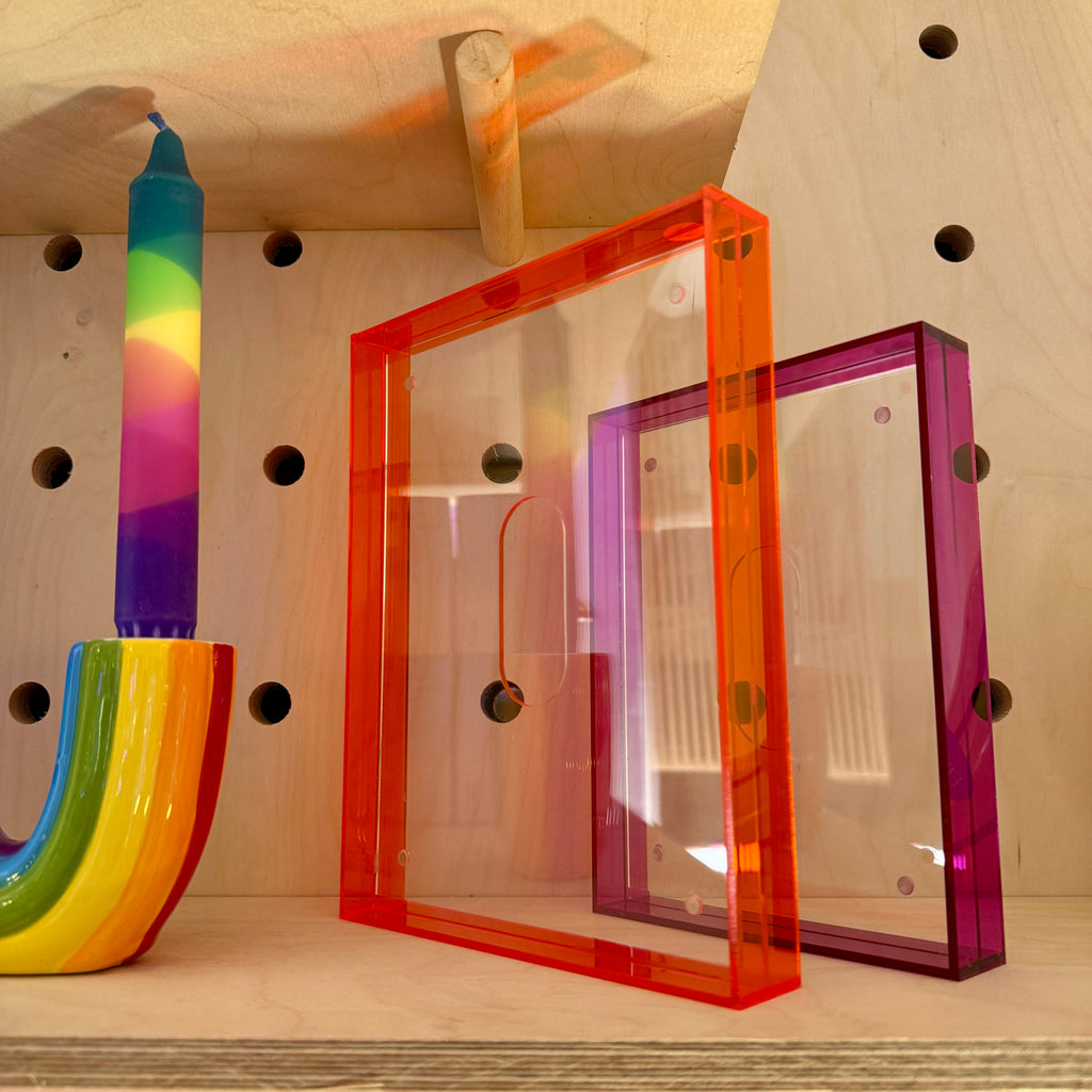 Large Neon Acrylic Photo Frame - Four Colours To Choose