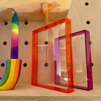 Large Neon Acrylic Photo Frame - Four Colours To Choose