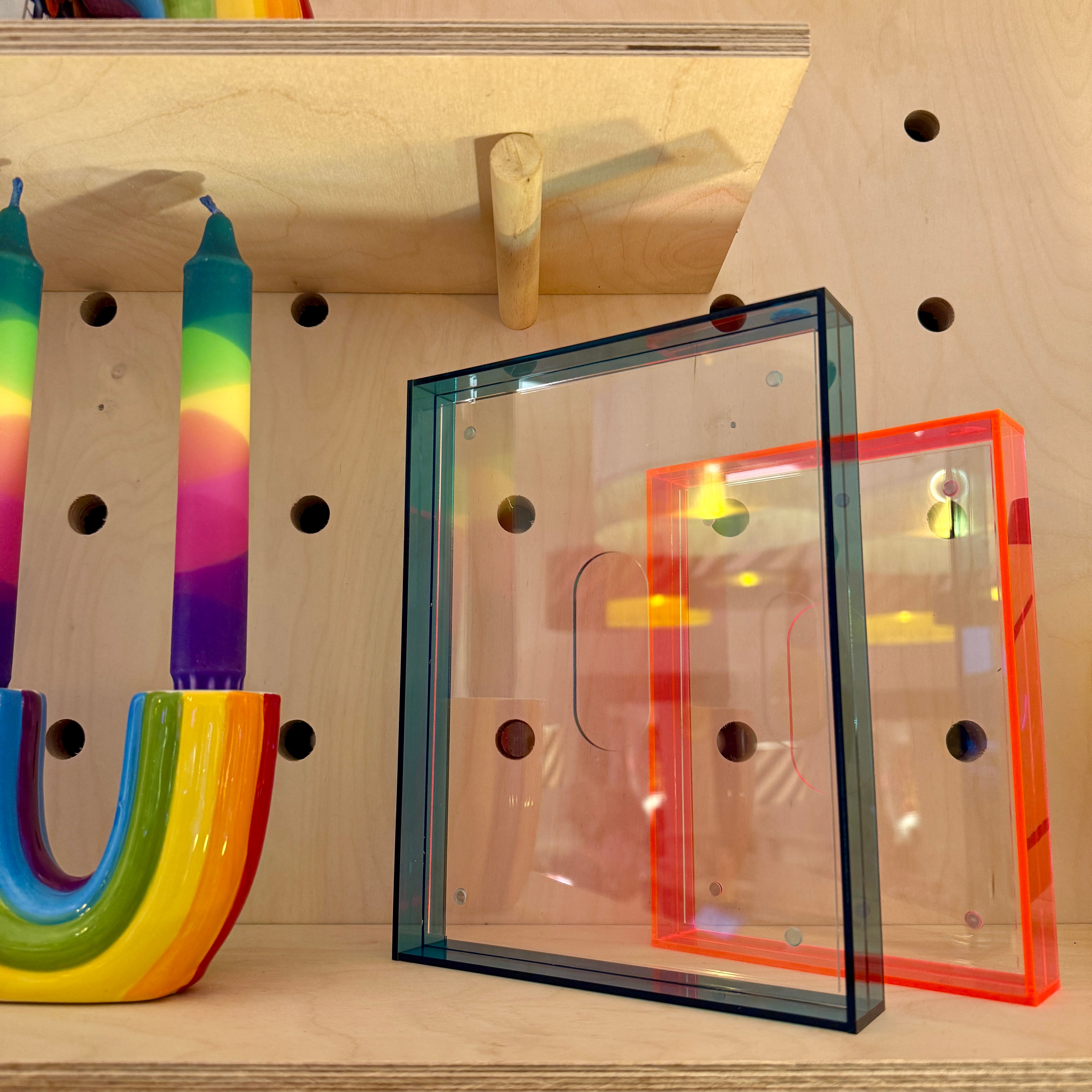 Large Neon Acrylic Photo Frame - Four Colours To Choose