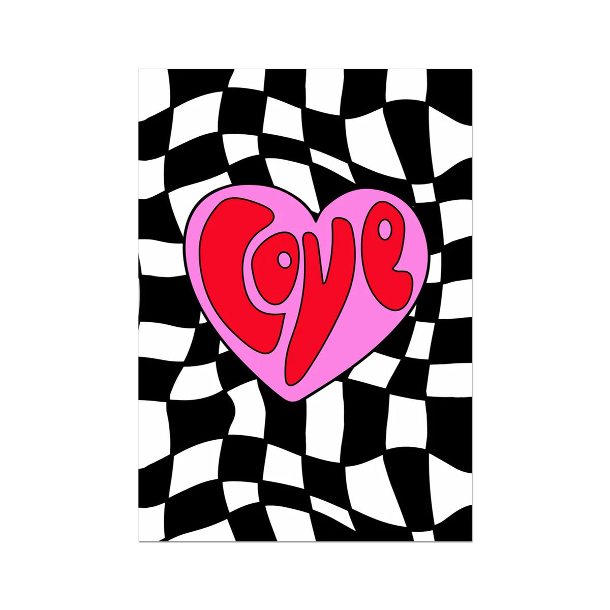 Checkmate Love Art Print Poster
