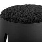Padded Boucle Stools in Jet Black