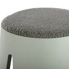 Padded Boucle Stools in Sage Green