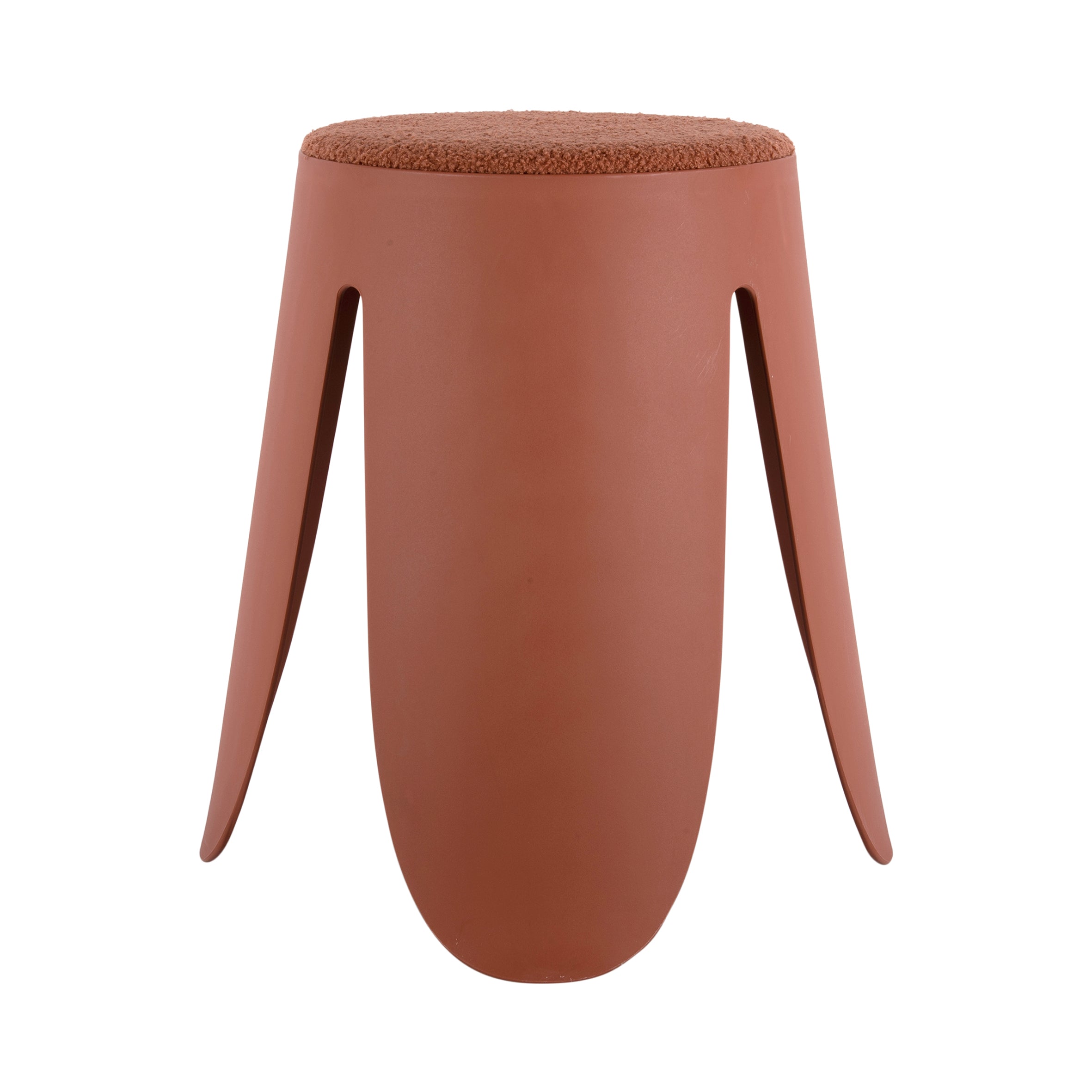 Padded Boucle Stools in Rust