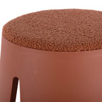 Padded Boucle Stools in Rust
